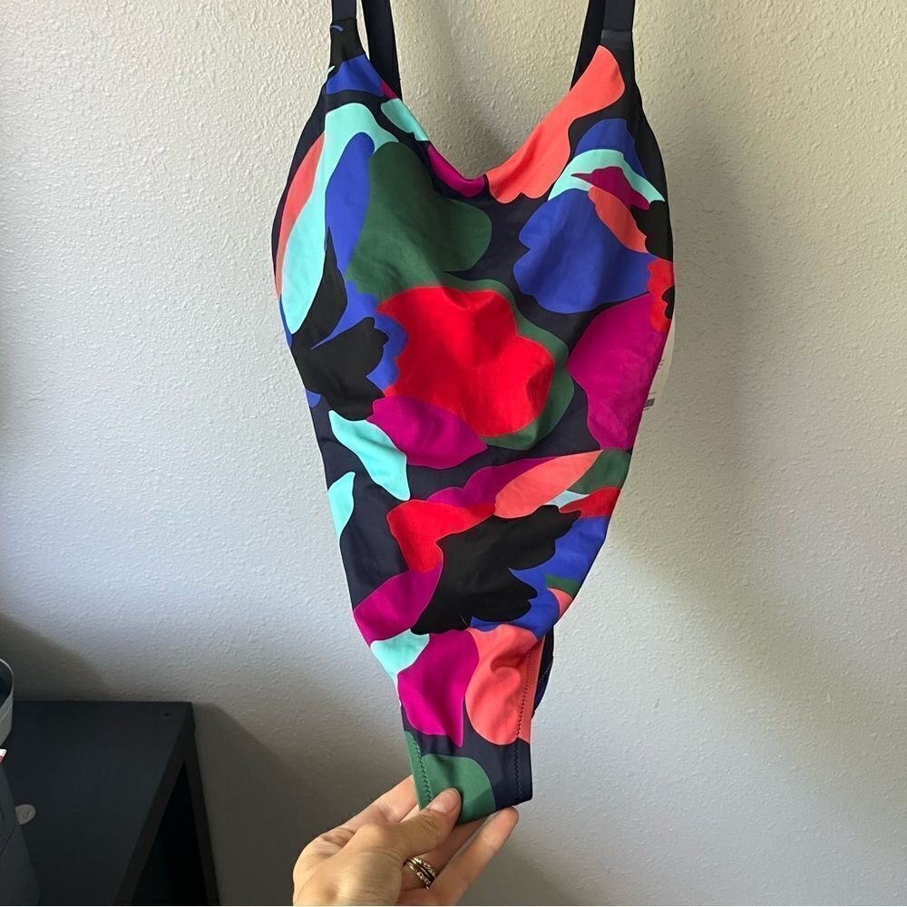 Athleta Swim Athleta Hermosa Swimsuit // Tossed Floral Dress Blue - Picture 5 of 8